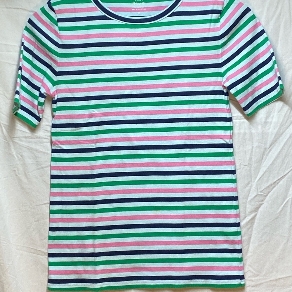 J. Crew Perfect Fit Multi-Strip Tshirt